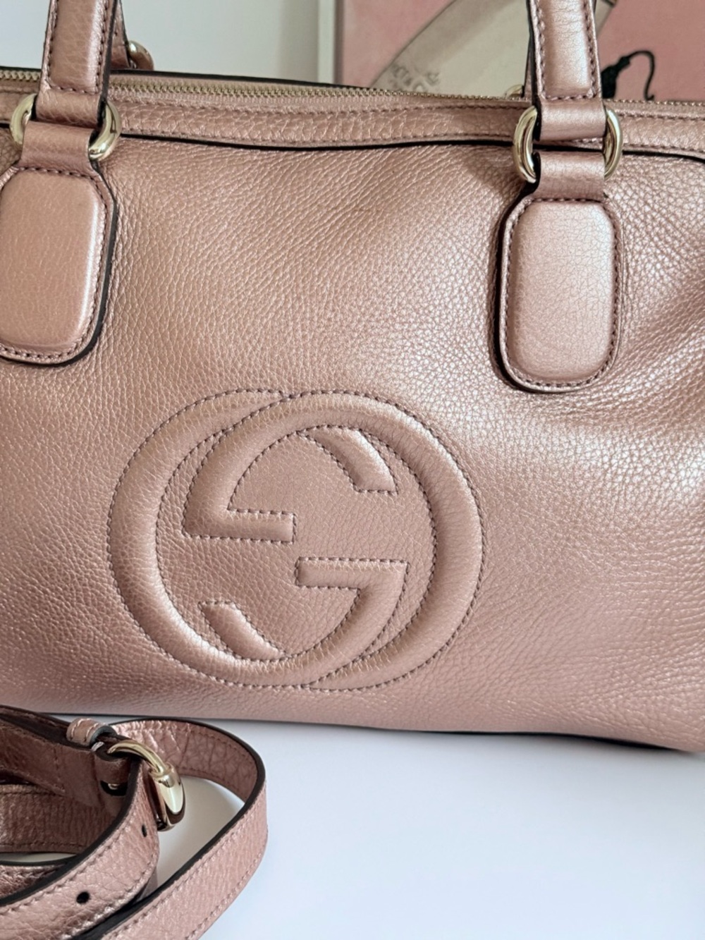 Gucci SOHO "JAPAN EXCLUSIVE "GG interlock pink Metallic π - Picture 5 of 16